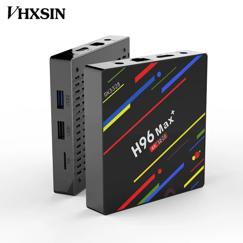 VHXSIN 20 шт./лот H96 Max plus H.265 RK3328 4 ядра Android TV Box 4G RAM 64G/32G ROM DDR3 | Электроника