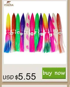 Hyaena 10 шт. Мягкая приманка для кальмаров юбки 5 см/8 см/9c/10 см искусственные приманки осьминог воблеры резиновые тунец Kingfish Sailfish приманки