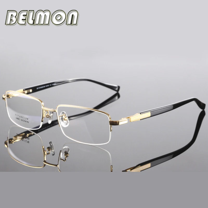 Pure Titanium Spectacle Frame Eyeglasses Men Computer Optica