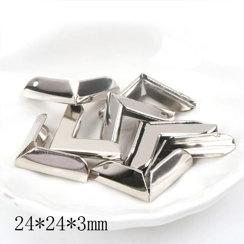 

Металлические уголки для книг Скрапбукинг Фотоальбомы меню Угловые протекторы металлические поделки DIY орнамент 24x24x3 мм 20 шт
