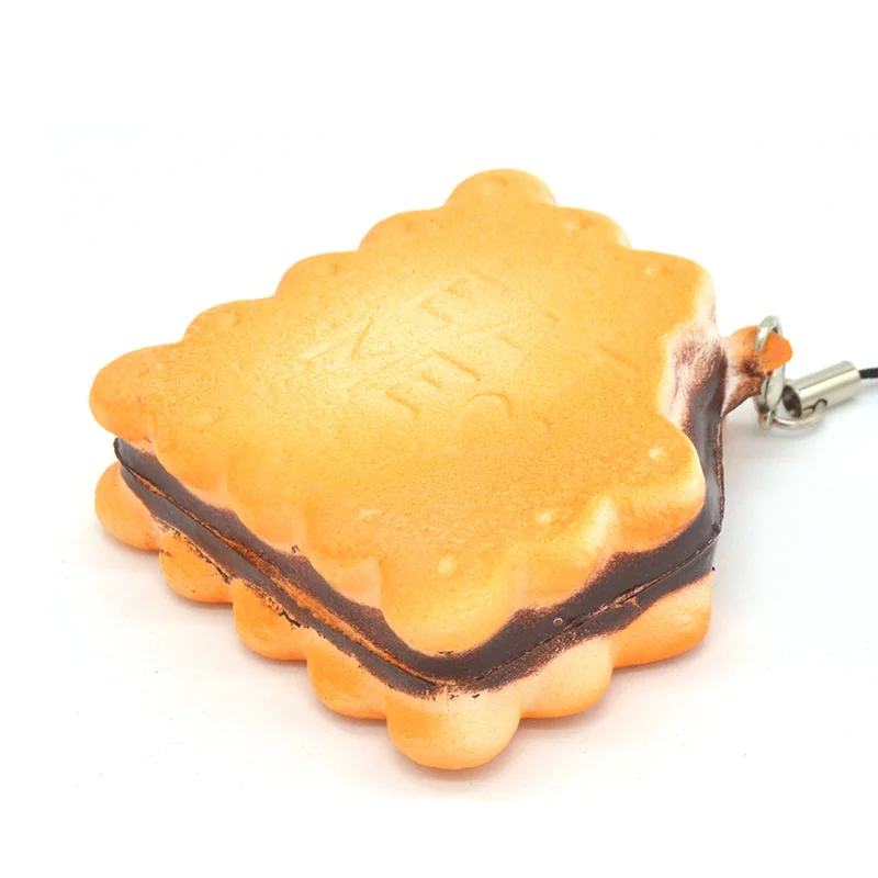 

30PCS Squishy Sandwich Biscuits Eat Me Soft Toys Simulation Food Collectibles Bread Scented Wholesale