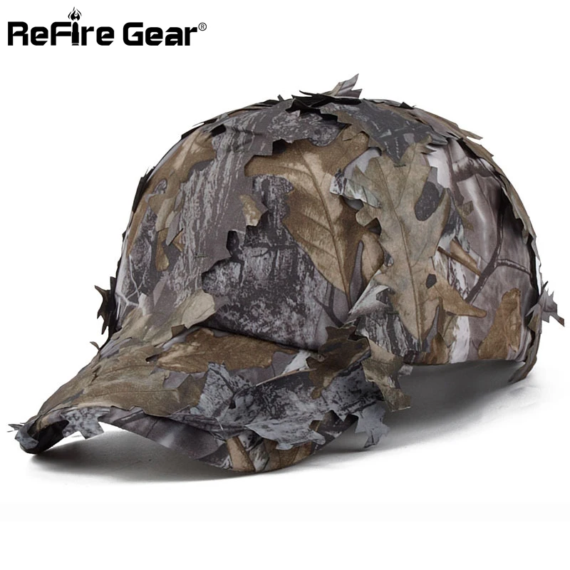 Мужская камуфляжная кепка ReFire Gear бейсболка с изображением джунглей и листьев