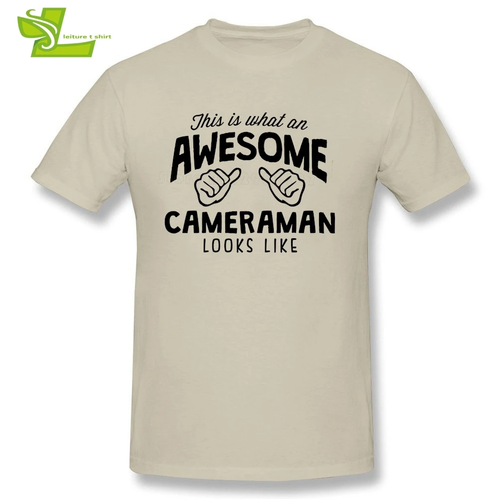 Awesome Cameraman Looks Like T shirt Man Short Sleeve Tee Male Newest Big Tops Cool Customized Loose Guys Shirts | Мужская одежда