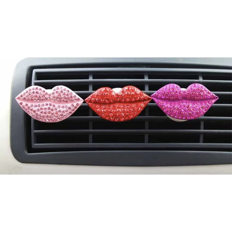 Car-styling Bling sexy lips car air outlet fragrant perfume clip freshener diffuser gift flavoring in the for ford kia | Автомобили и