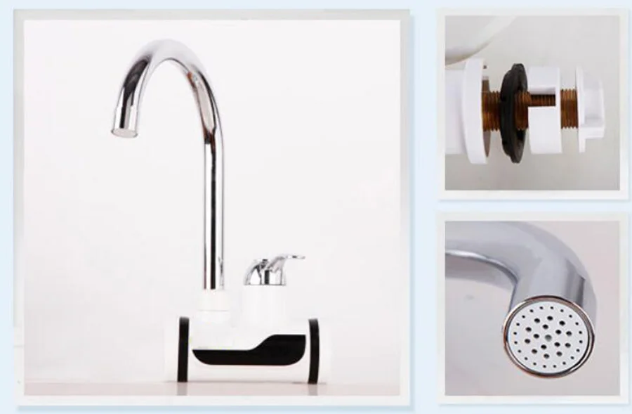 Tankless Electric Newest Water Heater Kitchen Instant Hot Tap Faucet Instantaneous 3000w D106 |