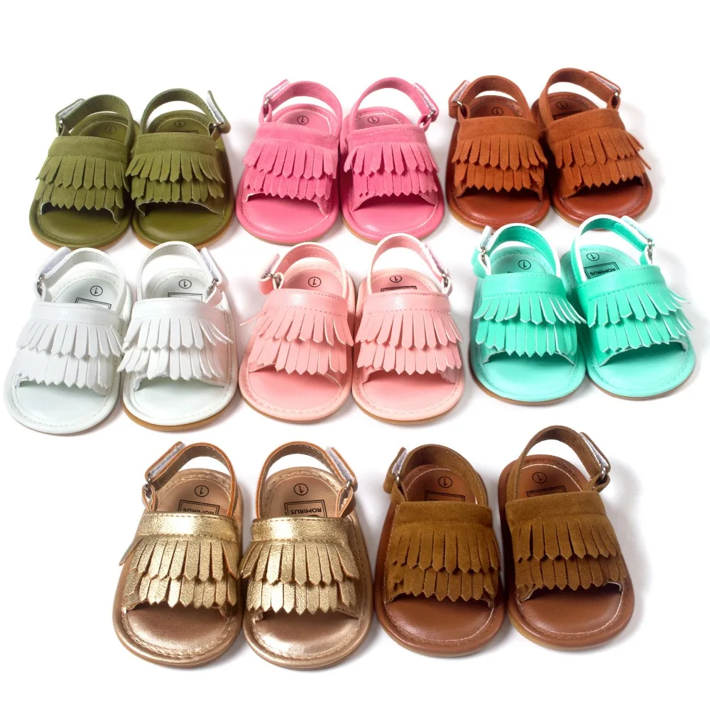 

Brand superior Baby girls boys sandals baby Moccasin First Walkers Soft Bottom Non-slip Fashion Tassels Newborn Babe Shoes.CX16A