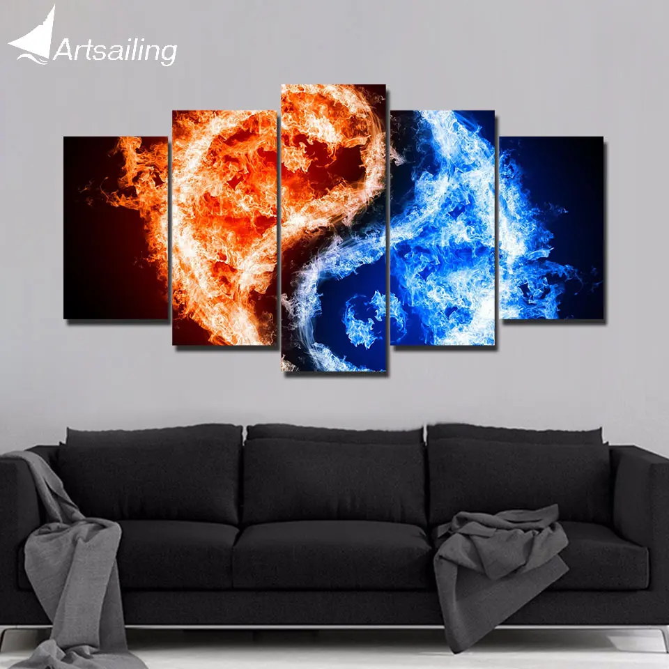 ArtSailing 5 панелей холст искусство печать HD настенные фотографии для гостиной лед и