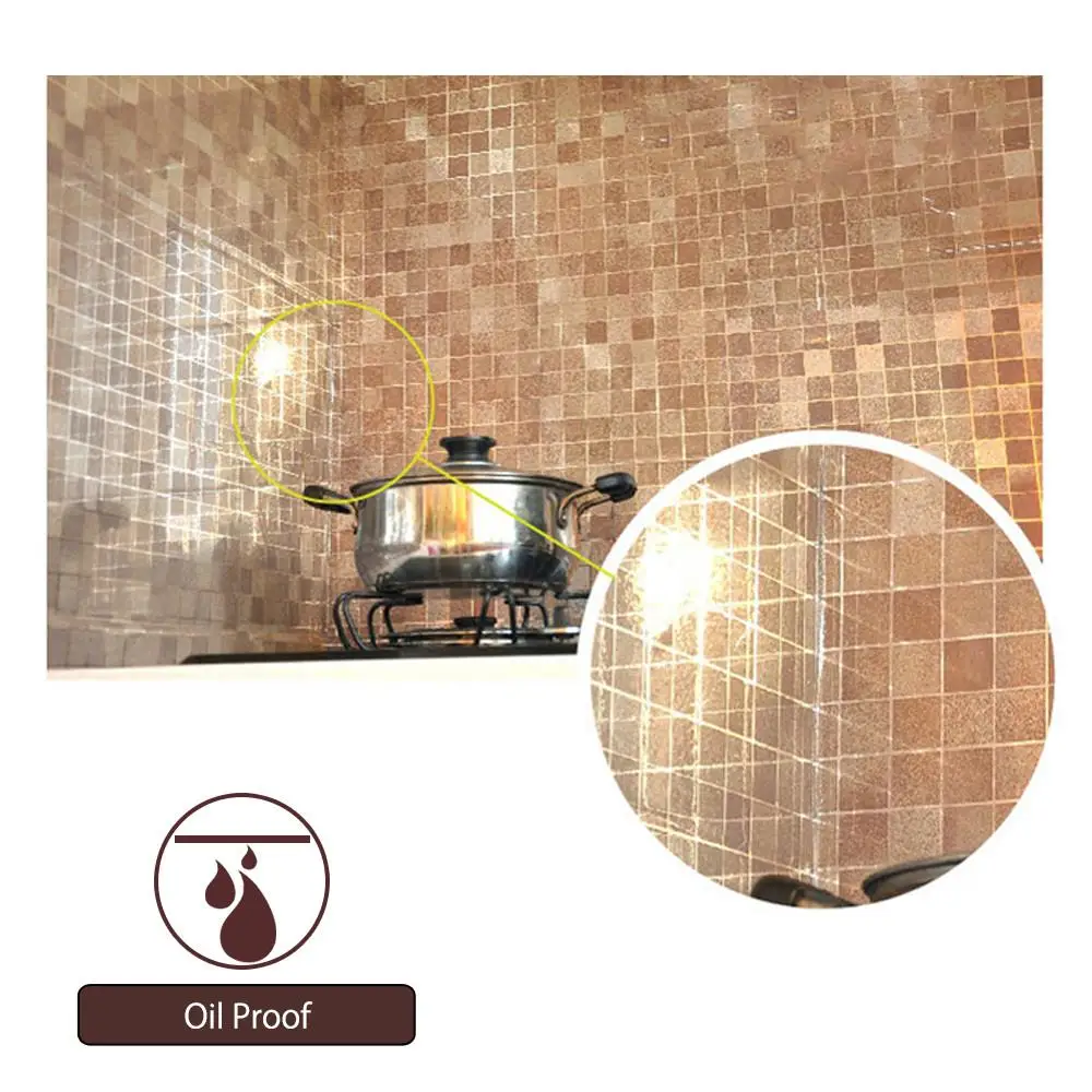 Funlife 45 см ширина мозаика 5 цветов алюминиевая фольга самоклеящиеся антимасляные