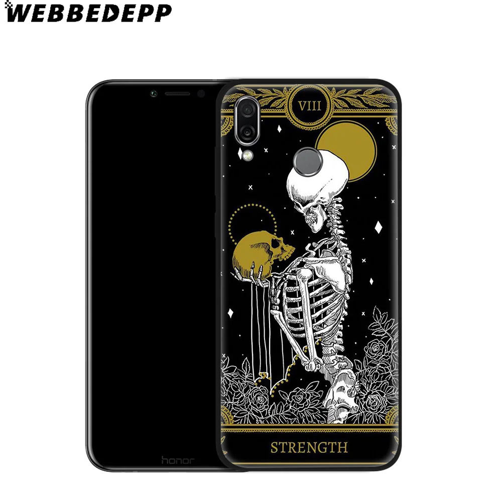 Marigold Tarot Skull Card Soft Case for Huawei Mate Honor 20 6A 7A 7C 7X 8 9 9X 10 View Lite Pro 30 |