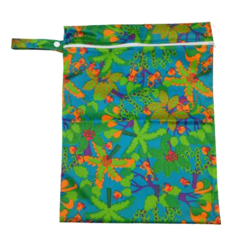 Пороро 1шт 30*40см переиспользуемая модная сумка для сухой и мокрой пеленки с водонепроницаемой застежкой-молнией.