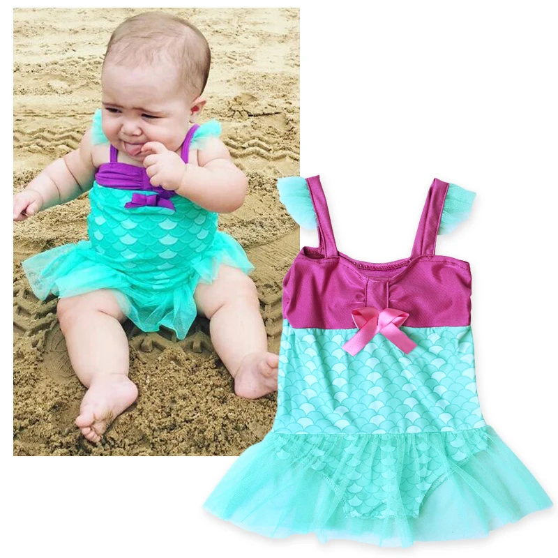 Юбка принцессы цельный купальный костюм для девочек детская кружевная купальная