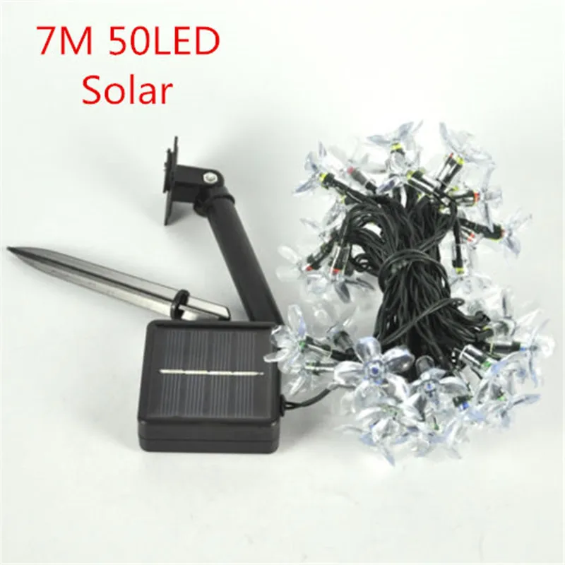 Солнечный светодиодный праздничные гирлянды 2 м 7 50 вишня кулон Букеты Свадебные