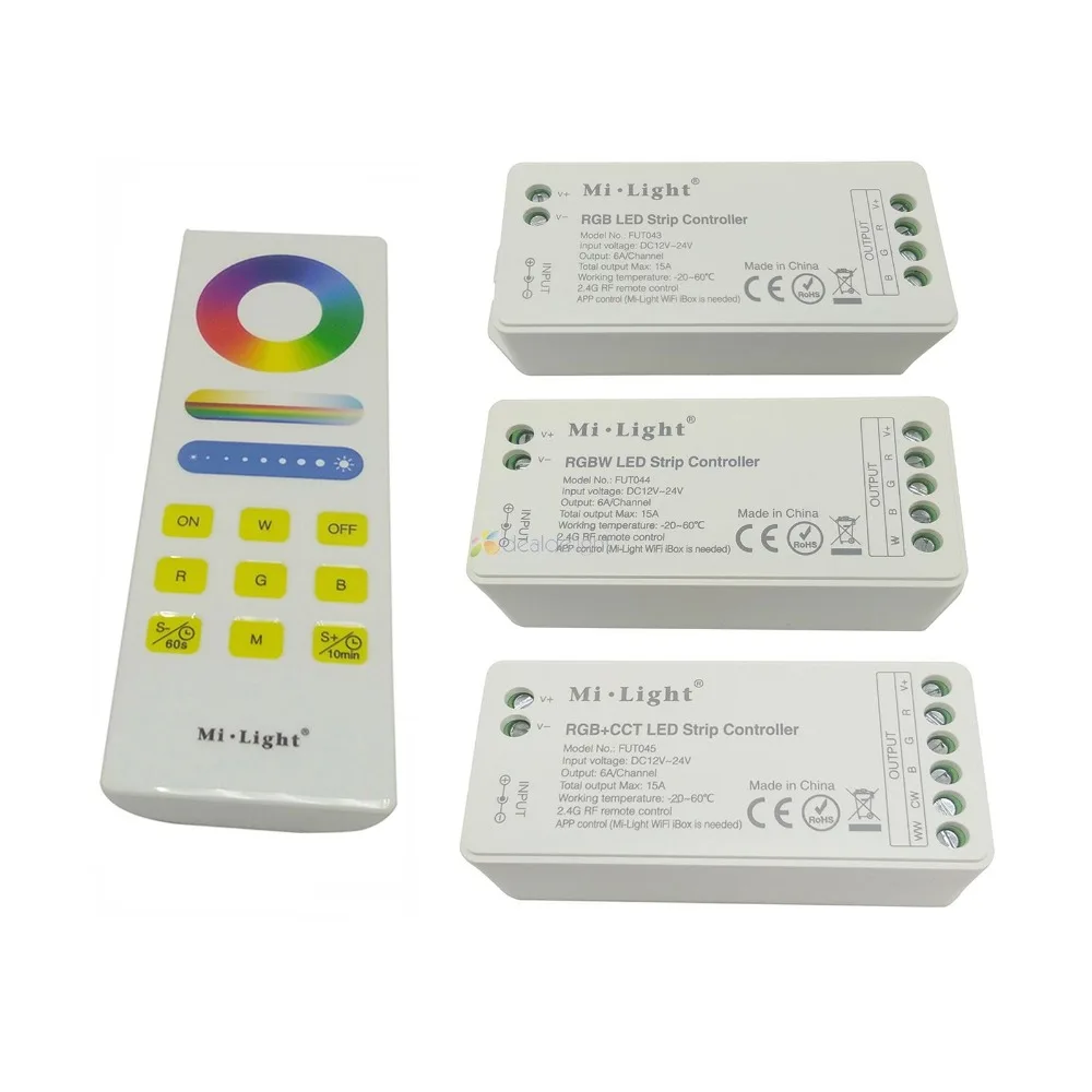 Milight 2.4g беспроводное устройство RGB RGBW RGBCCT светодио дный Управление Лер FUT043 FUT044 FUT045 Wi-Fi Smart Touch Панель Таймер Пульт дистанционного Управление FUT088