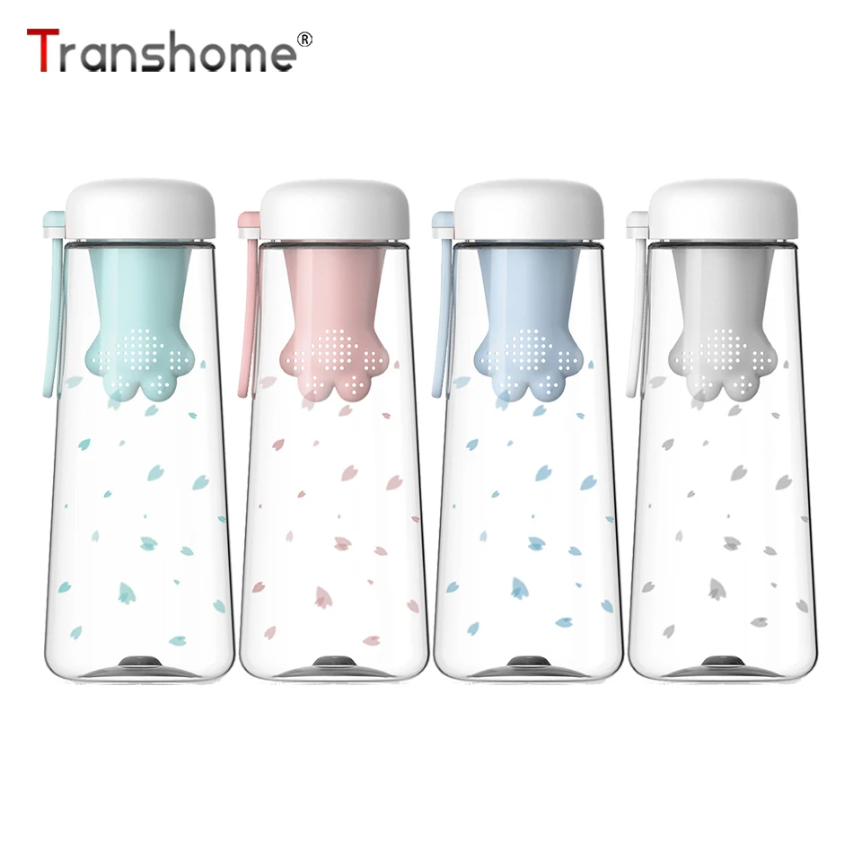 Transhome пластиковые бутылки для воды бутылка спорта на открытом воздухе с чаем Infuser