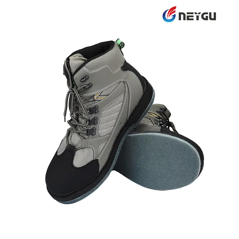 Pure Gre Felt Sole NEYGU Спорт на открытом воздухе обувь болотных, сухой быстро нахлыстом wader сапоги для мужчин и женщин - Цвет: Pure Gre Felt Sole