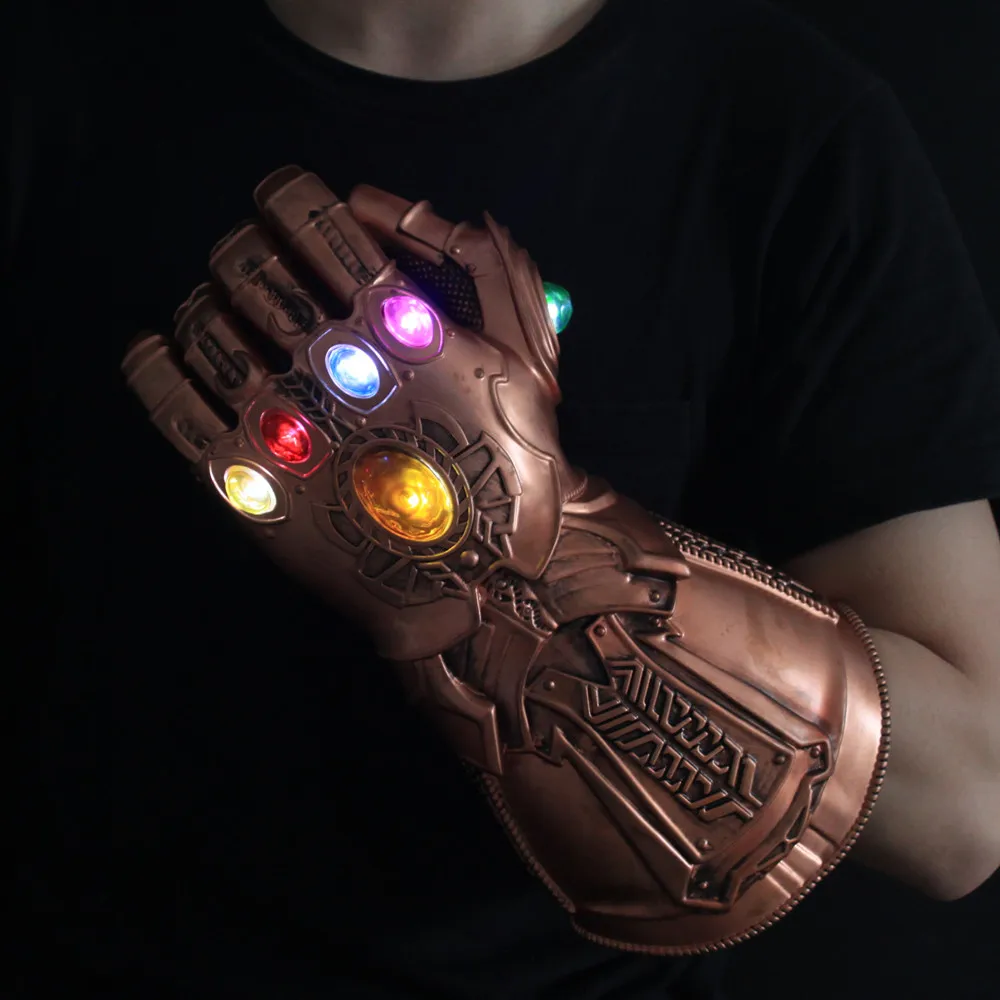 Танос Gauntlet со светодио дный Подсветкой Фильм Мстители Бесконечность войны ПВХ