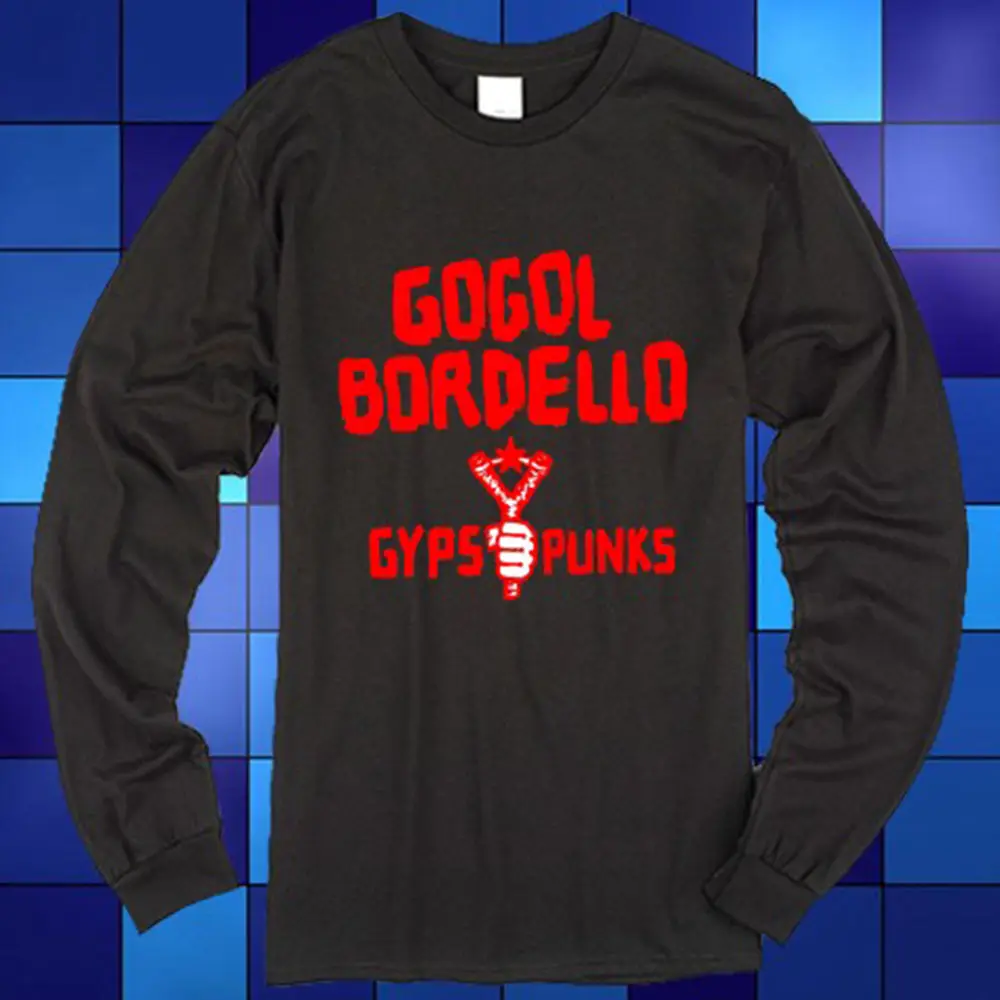 Новый Gogol Bordello Gypsy панк группа с длинным рукавом черная футболка Размеры S-3XL |