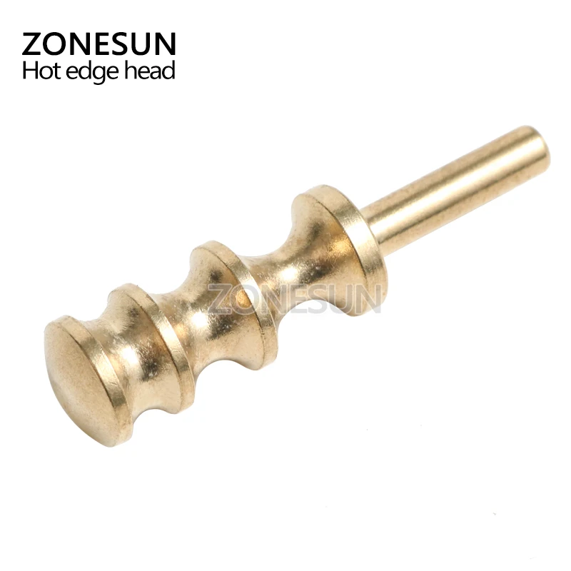 ZONESUN кожевенное ремесло Круглый Металл Латунь кожа боковая полировка круглые