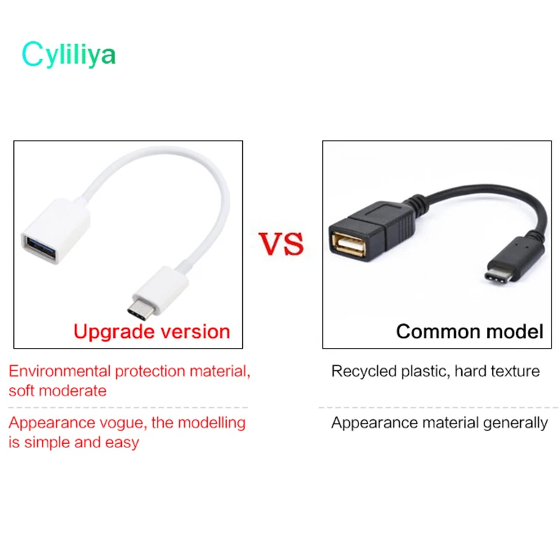 Cyliliya 100 шт. Type C Otg кабель Usb адаптер для Oneplus 3 Lg белый черный цвет оптовая продажа|otg