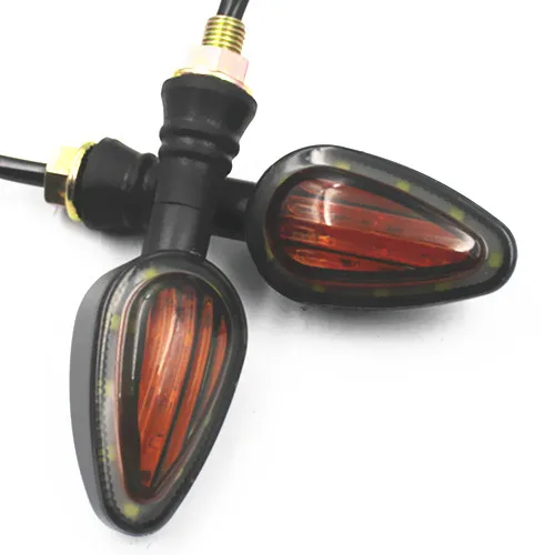 Motorcycle Universal SMD LED Turn Signal Indicators Blinker Amber Light Dual Sport bike Cruiser Cafe Racer Old School |