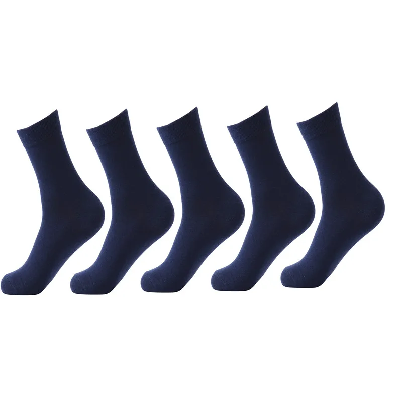 LETSBUY 5pairs / lot mens socks cotton business dress socks solid colored black white short socks for man Calcetines masculinos