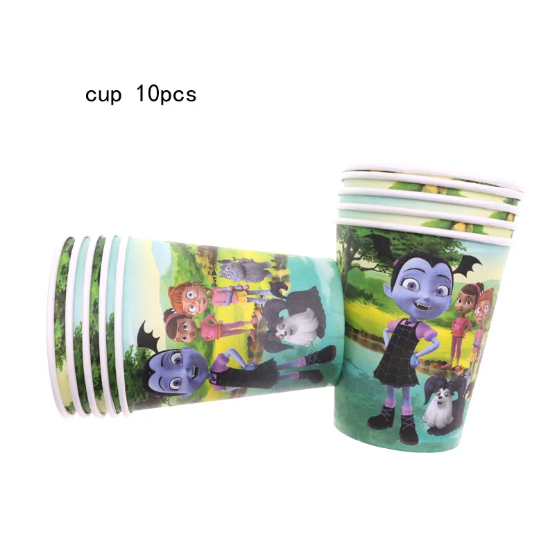Vampirina, принадлежности для тематической вечеринки, салфетки, тарелки, чашки, свадебное украшение, детская душевая посуда для вечеринки в честь Дня Рождения, набор для девочек