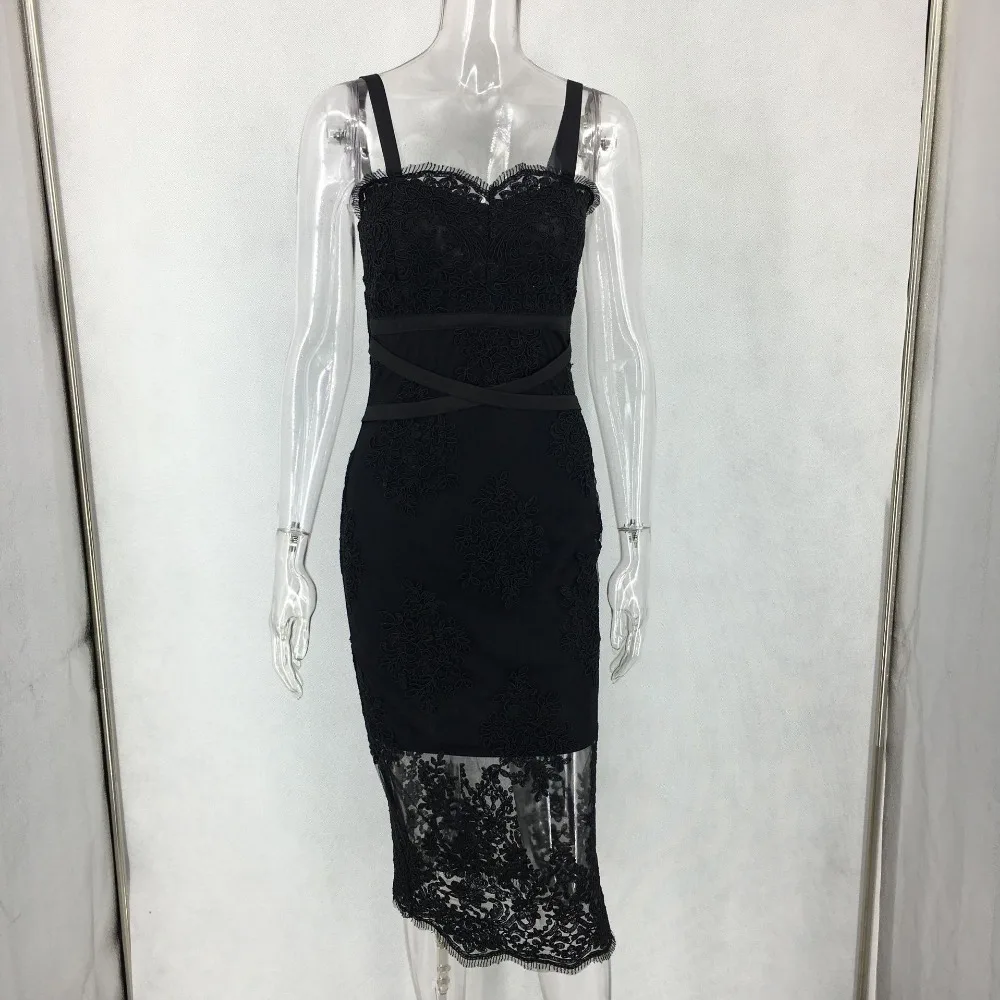 AIMENUNU Сексуальное Женское летнее кружевное Бандажное платье Vestidos Verano облегающее