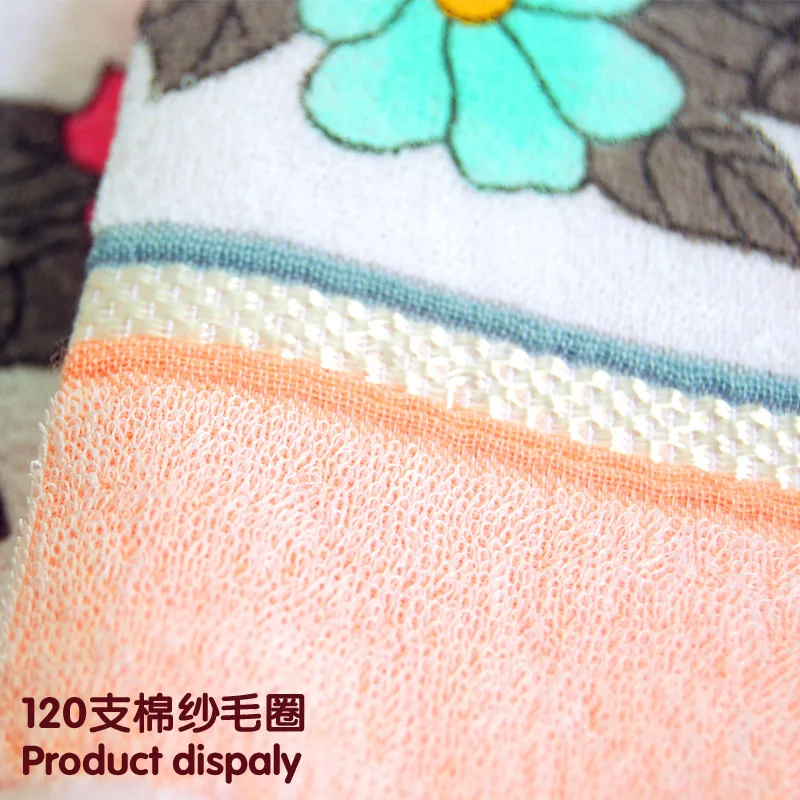 

120S Fine cotton yarn China printing high quality face towel Gifts of cotton, thin, gorgeous face towels, 5 colors of tree peon