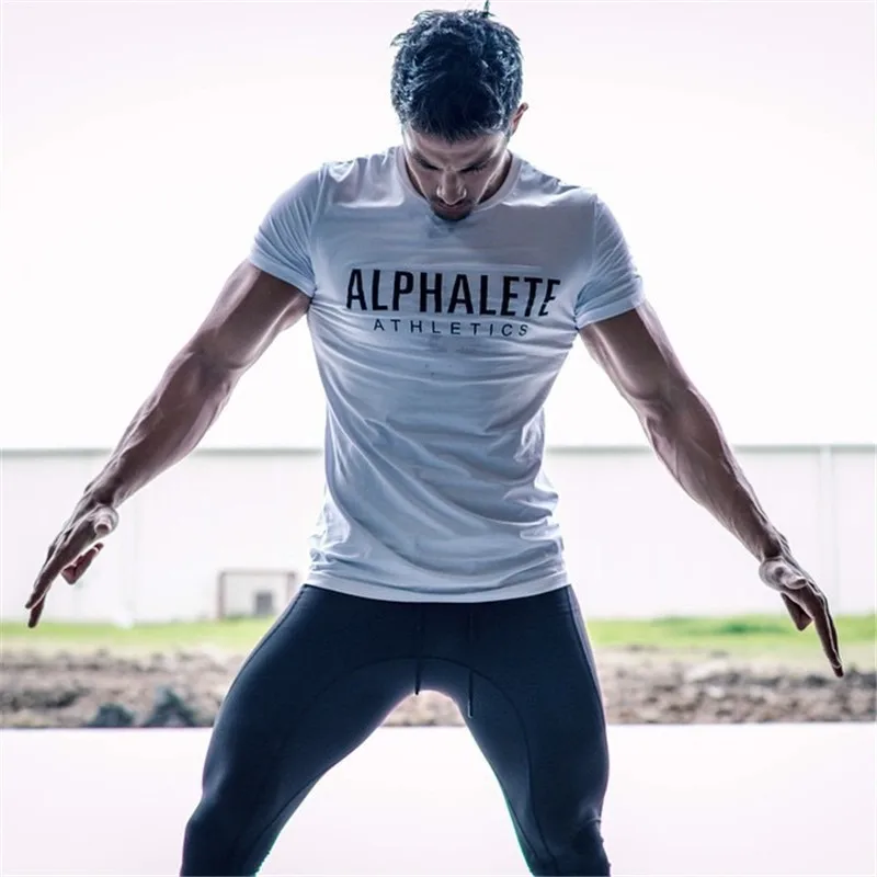 Мужская футболка Alphalete футболки тренажерные залы Фитнес безрукавки для