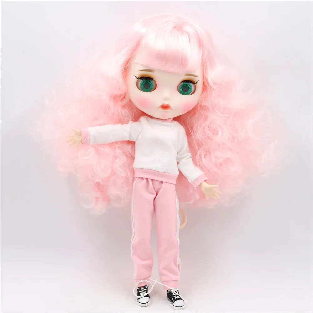 Кукла Blyth BLQE126/300 от ICY DBS с белой кожей для суставов тела розовые афро волосы новое