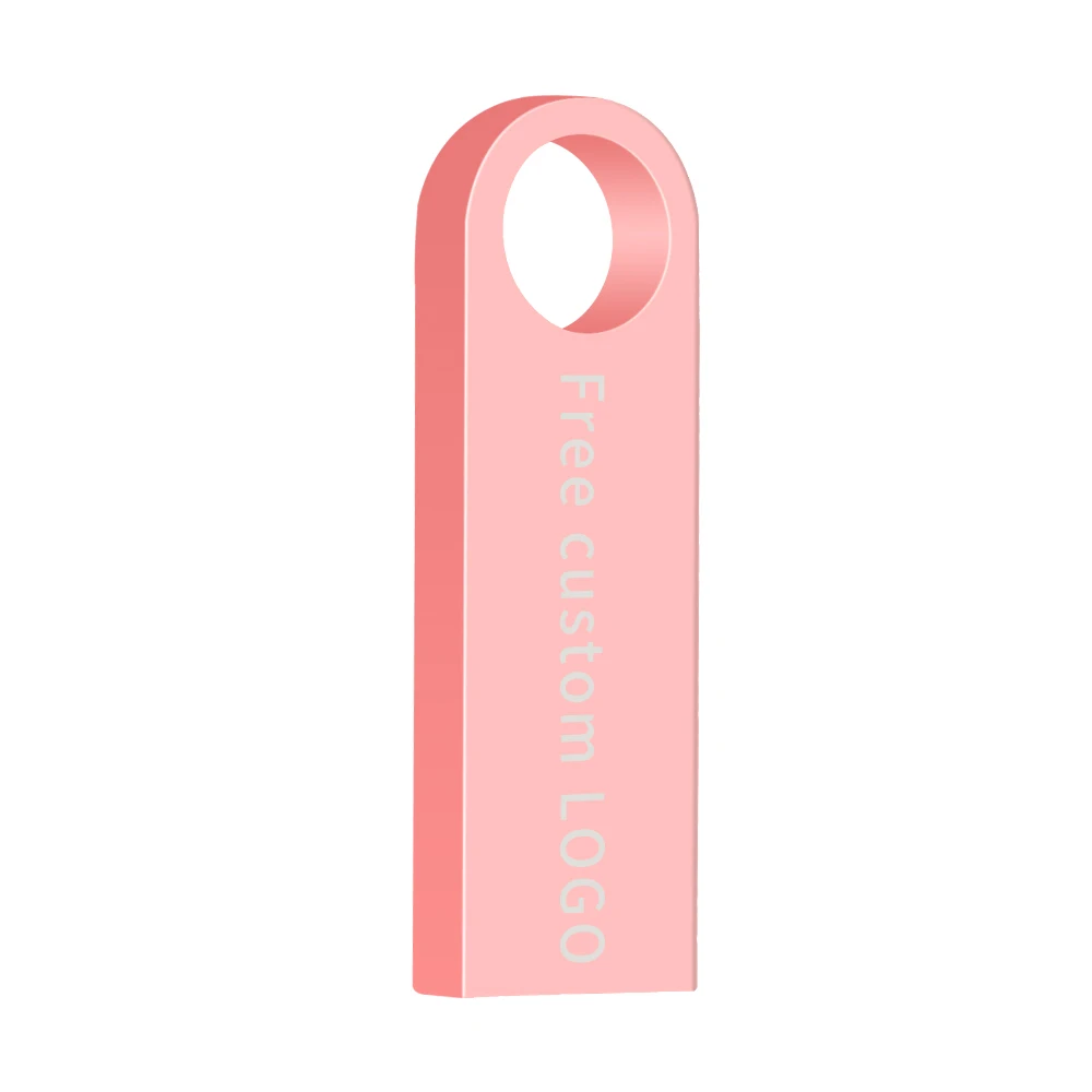 Pink Usb флеш-накопитель 32 ГБ 3,0 металлическая ручка-накопитель 64 Гб Флешка 16 ГБ 8 ГБ 4 ГБ 128 ГБ серебристый флеш-накопитель в виде ключа Водонепроницаемый логотип на заказ - Цвет: Pink