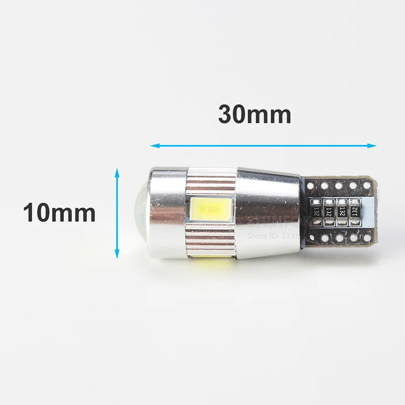 T10 W5W canbus без ошибок 6 SMD 5630 5730 светодиодный фонарь высокой мощности автомобильный