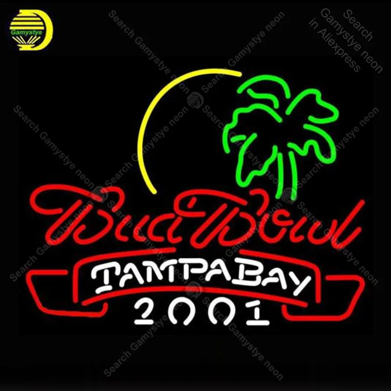 Budbowl Tampabay 2001 неоновая вывеска для организаций и магазинов Дисплей реальные афиша