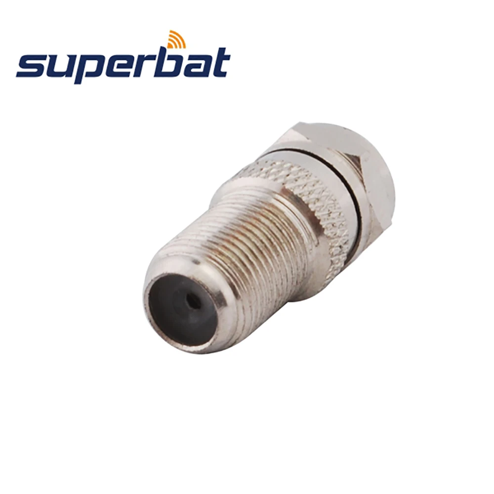 Superbat 5pcs F Adapter F Male to Female Straight RF Coaxial Connector