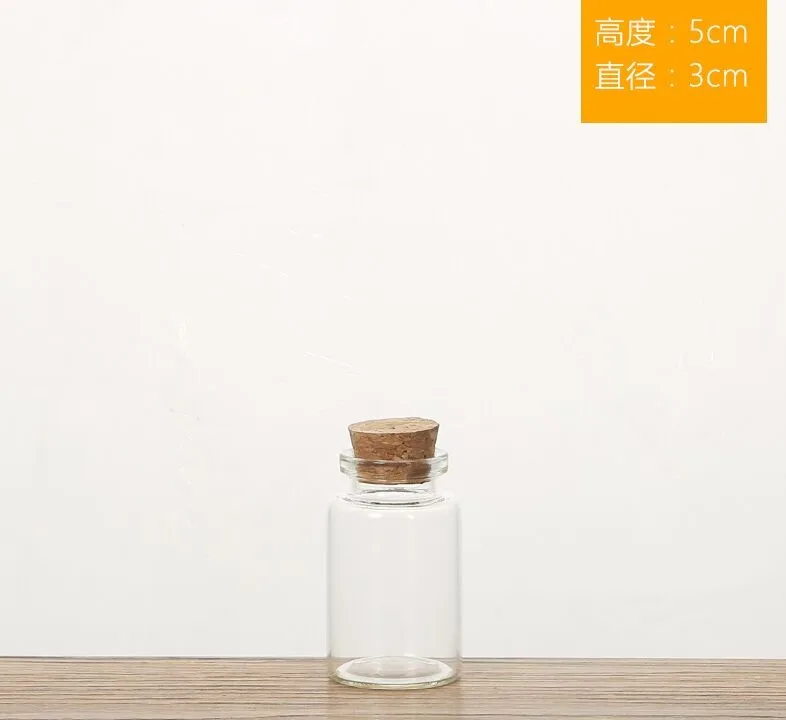 20pcs 30*50mm 20ml glass bottle message vial wishing jar container christmas gift jewelry pendant jars wedding decor | Украшения и