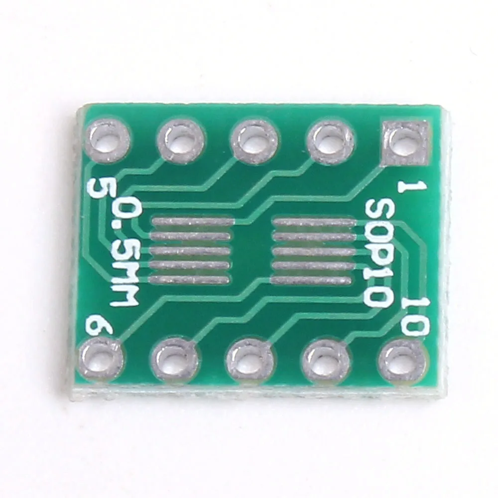 Плата платы Адаптера SMD для DIP преобразователь 100 шт. SOT23 SOP10 MSOP10 Umax SOP23 в DIP10 Pinboard 0 5