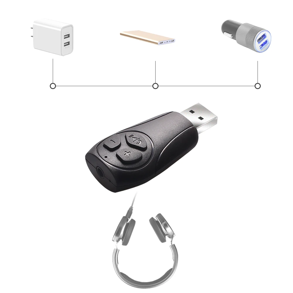 Беспроводной автомобильный Bluetooth аудио приемник с микрофоном комплект громкой