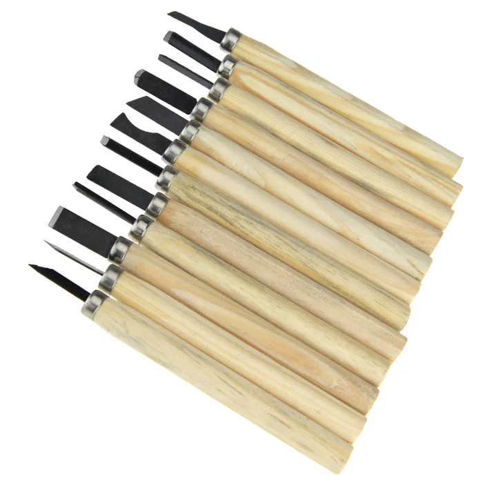 

(12 pcs/ set) 12 in 1 Learner Sculpture Tool Kit Hand Tool set Carving Tools Carving Knife - KHAKI