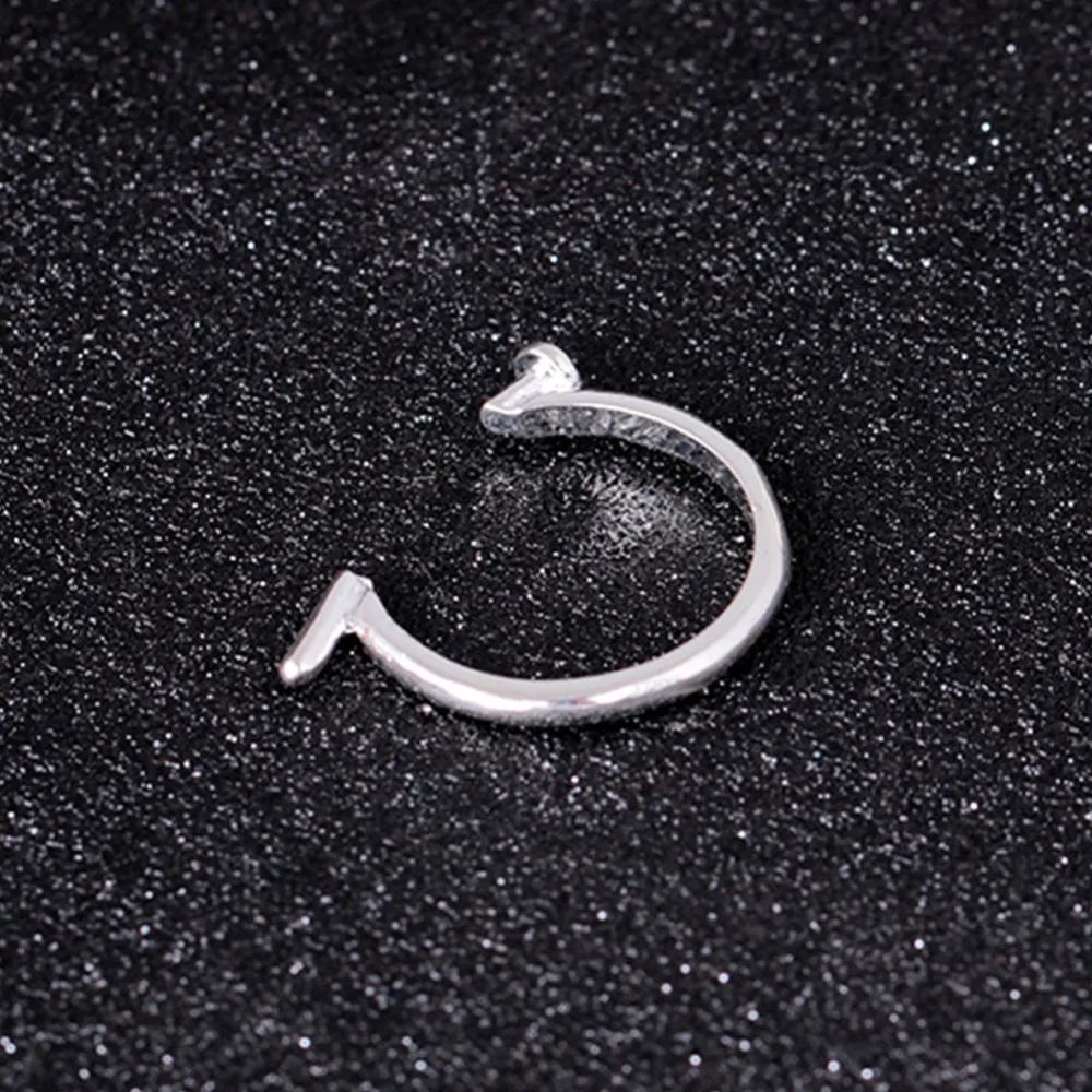 Halloween Statement Open Rings Scare Puncture Nail Ring Men Women Special Jewelry Gift for Friends #280506 | Украшения и