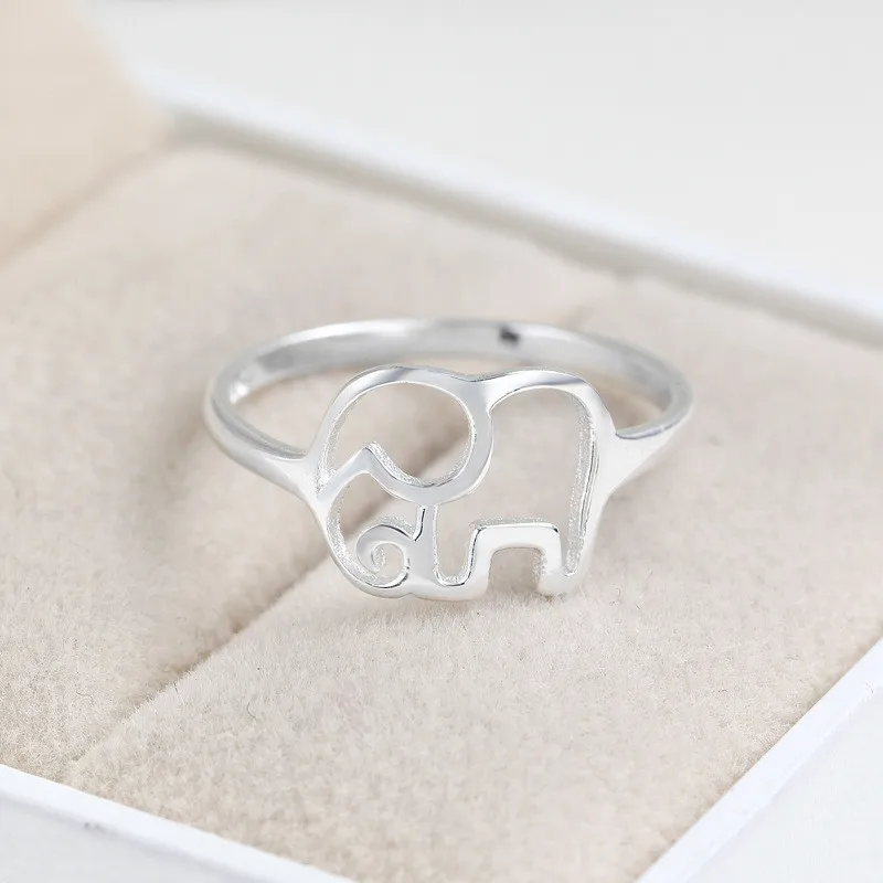 Женское кольцо со слоном из серебра 925 пробы размер 6 7 8 9|rings for women simple|fashion jewelry