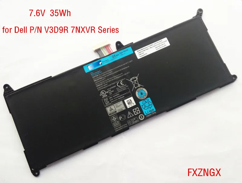 

7,6 В, 35 Вт/ч, Подлинная новая батарея 7NXVR для ноутбука Dell 7NXVR Ultrabook серии V3D9R