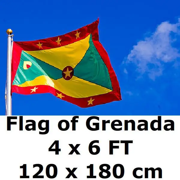 

Grenada Flag 120 x 180 cm 100D Polyester Grenada Grenadan Grenadian Flags And Banners
