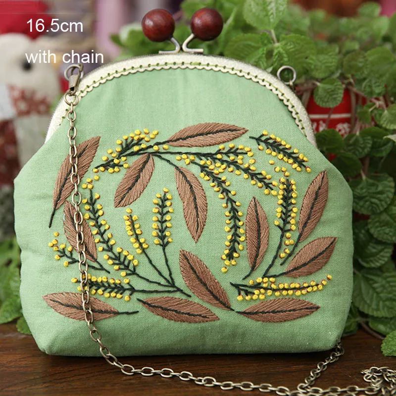 4 DIY Набор для вышивания цветы цепочка для сумки Рукоделие Набор для вышивания крестиком ручной работы кошелек для шитья Искусство ремесло подарки другу - Цвет: 4