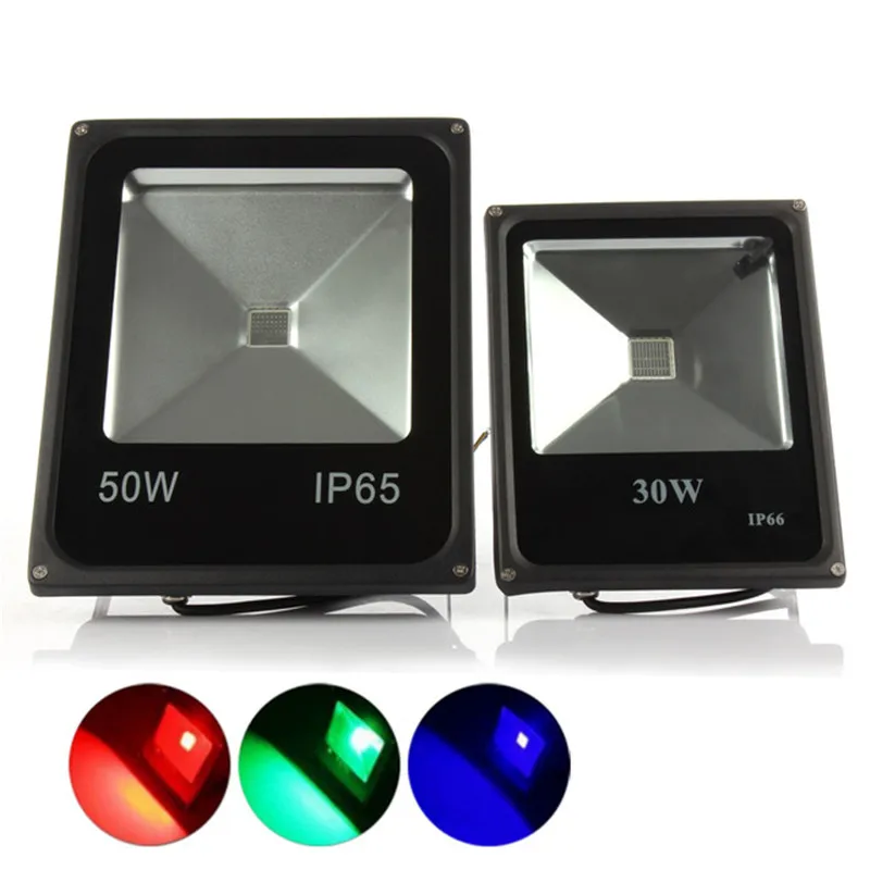 Наружное освещение 10 Вт 20 30 50 RGB светодиодные прожекторы водонепроницаемый