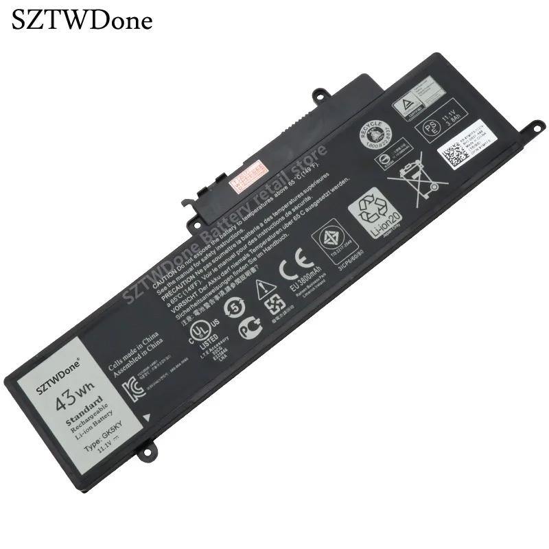 SZTWDone GK5KY ноутбука Батарея для DELL Inspiron 13 7347 7348 7352 11 3147 3148 04K8YH 1 v 43WH|battery for dell|laptop