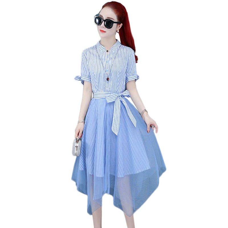 2019 новое летнее Женское Платье милое элегантное модное платье с коротким рукавом