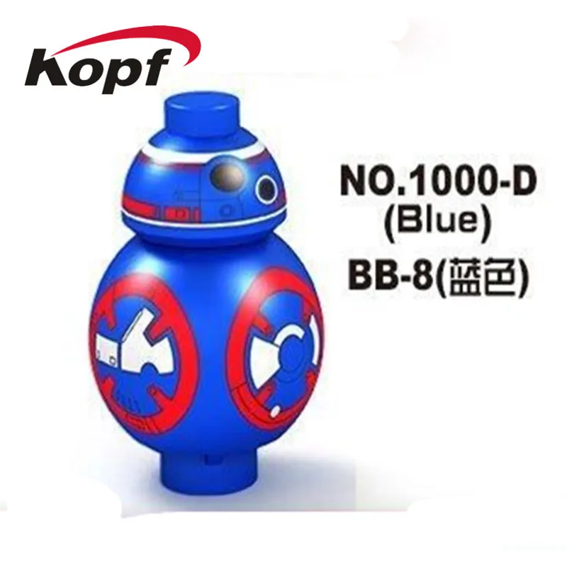 D1000D Without Box Wars Робот мини BB8 BB-8 с черный красный серый синий Цвет R2D2 с подносом R3-D5 строительные блоки Детский подарок игрушки D1000 - Цвет: D1000D Without Box