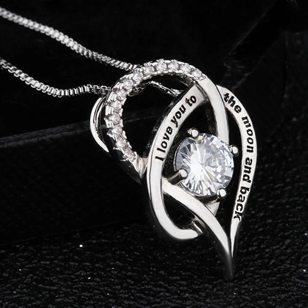 Dovolov модные с надписью I Love You to The Moon ожерелье розовым покрытием для Для женщин