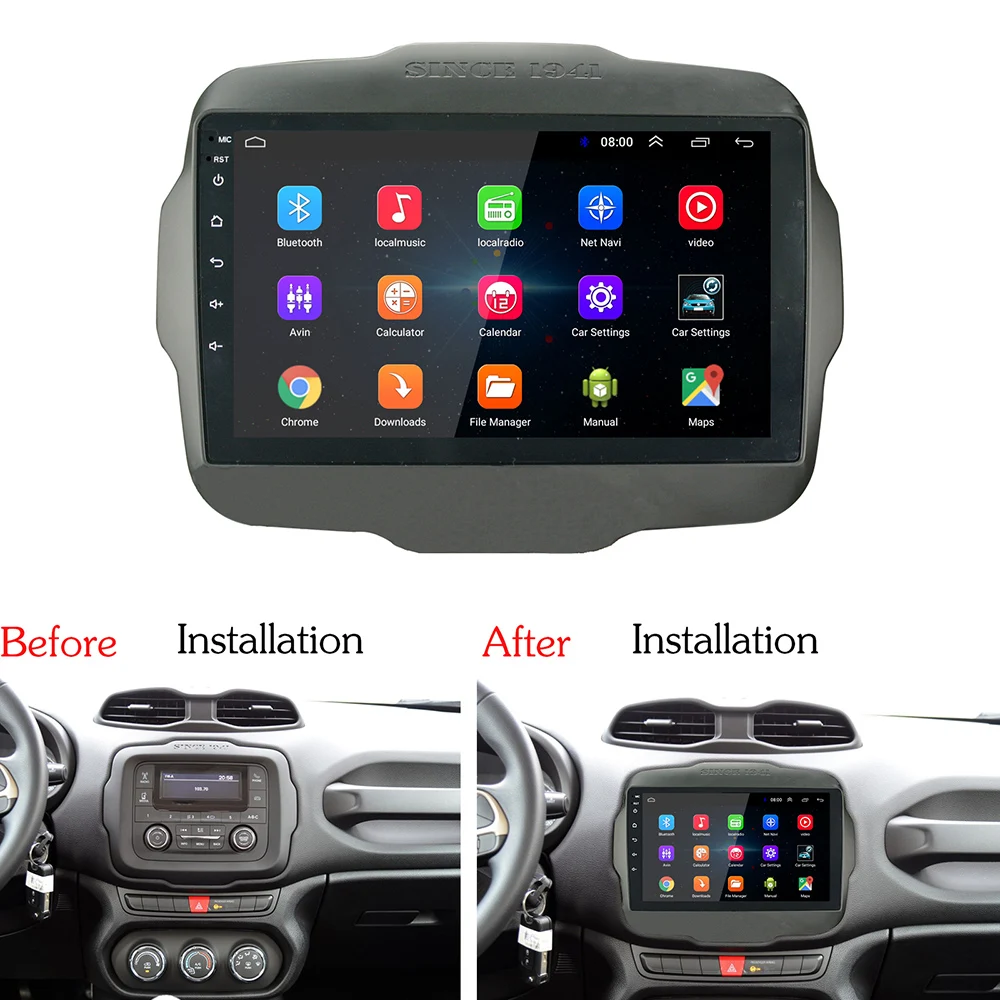 Android 8 1 автомобильный Радио gps 2G + 16G стерео 9 &quotсенсорный экран HD навигация Bluetooth 4 0