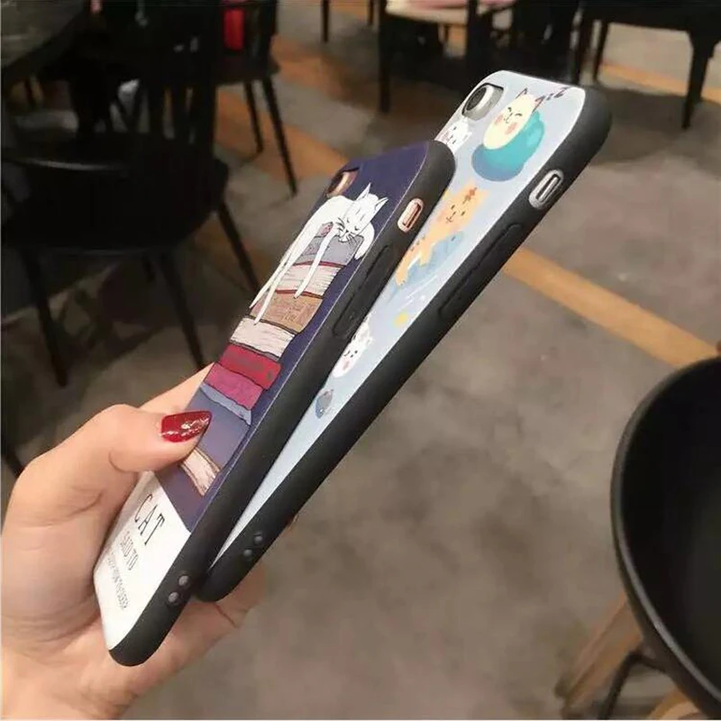 Прекрасный Сон Cat Телефон Case Для iPhone 5s 5 SE 6 6s Плюс 7 плюс Мягкая Задняя Крышка Милый